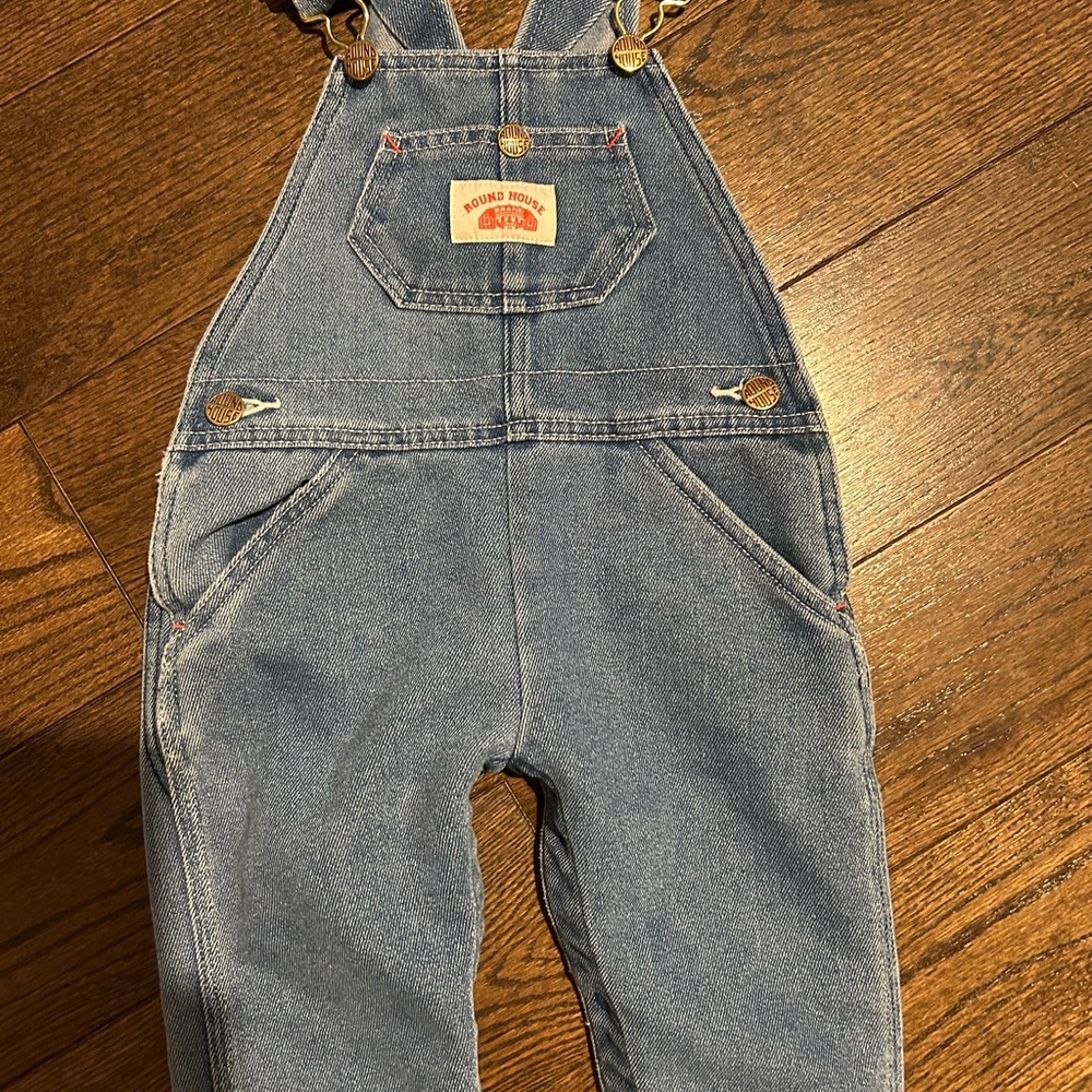 Round house 18 month denim overalls with Adjustable Straps